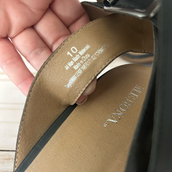 Black Merona straps heeled sandals - Picture 5 of 5